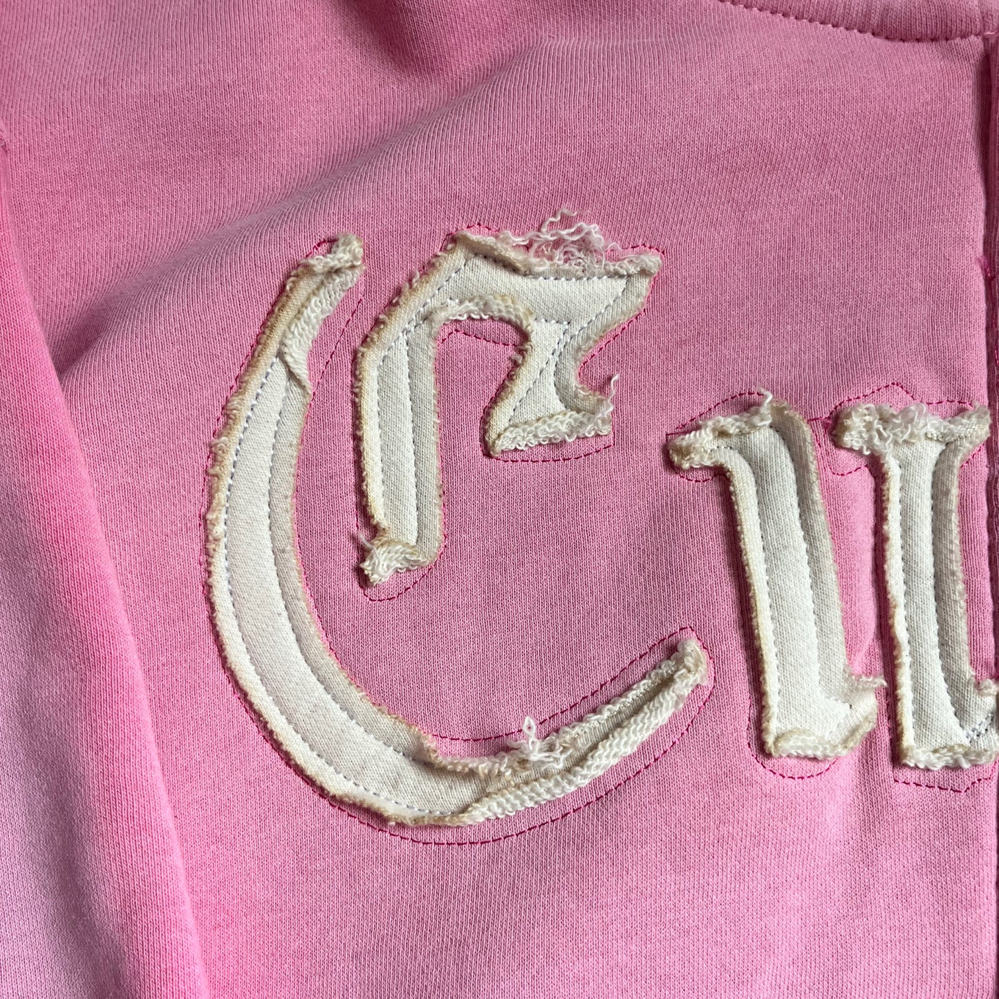 VALENTINES PINK CROPPED HOODIE